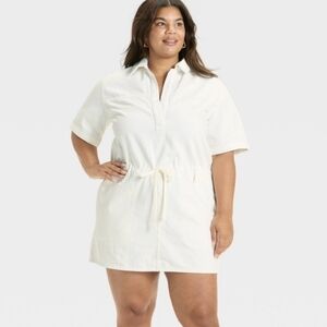 Women’s White Drop Waist  Dress   NWT , 3X Universal thread.